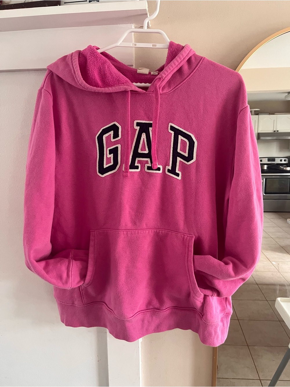 GAP Bright Pink Logo Pullover Hoodie